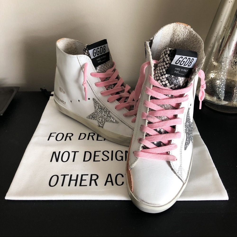 GGDB Pink Orange Snake and Silver Glitter Francy